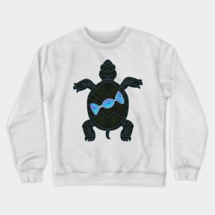 Black Turtle and Blue Candy Crewneck Sweatshirt